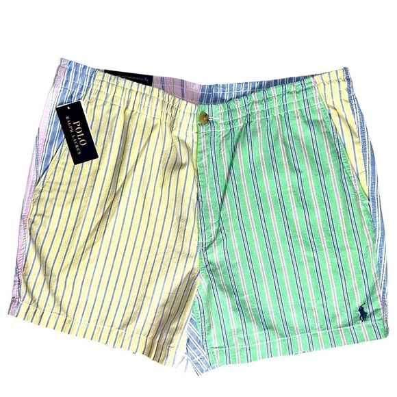 Polo Ralph Lauren XXL Classic Fit‎ Prepster Oxford Short Pastel Striped NWT